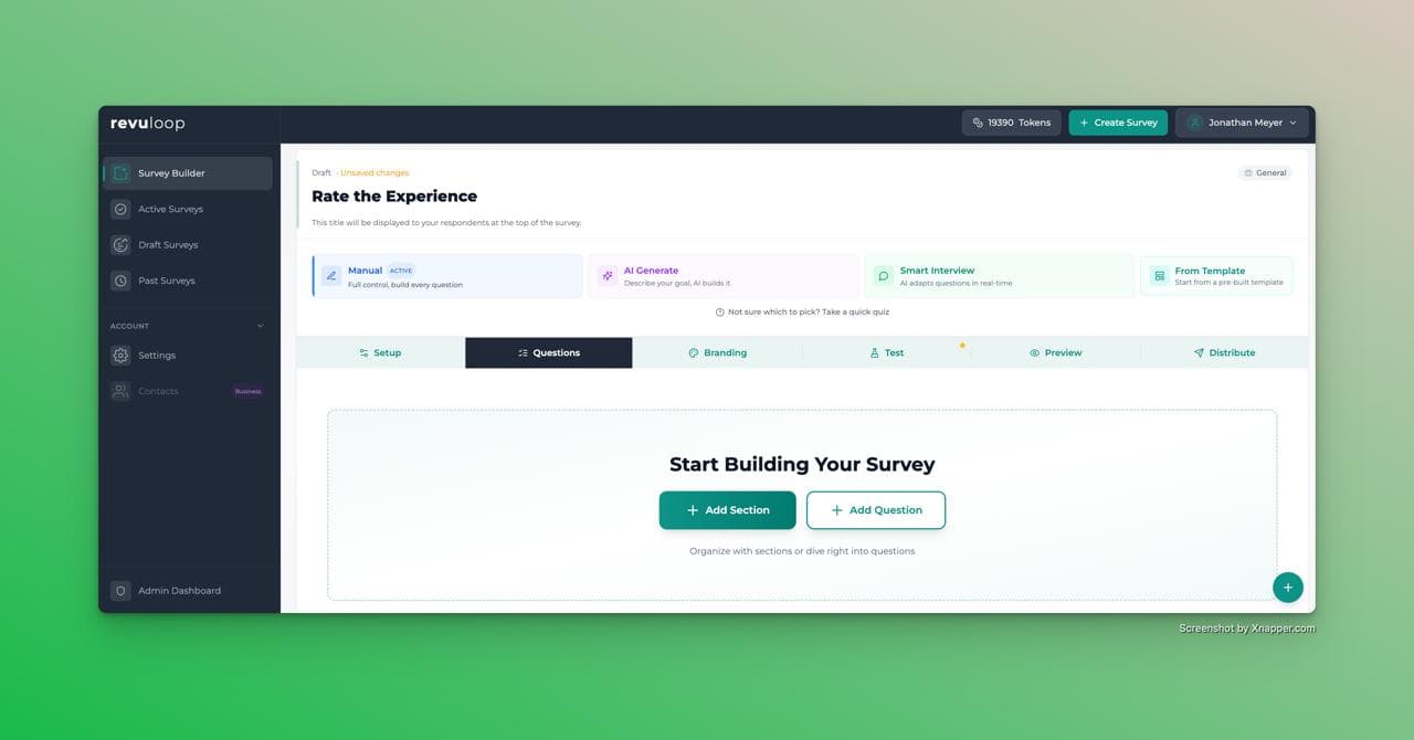 Meet the Revuloop Survey Builder V2 — Surveys That Think Before You Launch